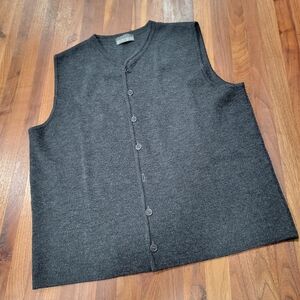 Zara Men's Wool Blend. Academia Vest Charcoal Gray Size XL